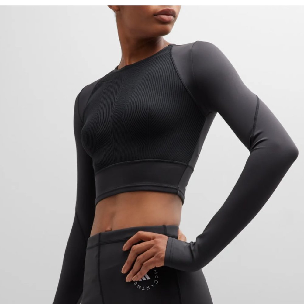 adidas by Stella McCartney - Long-Sleeve Crop Top - Small